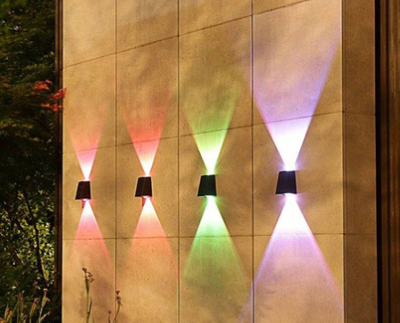 Lámpara de pared LED solar Blanco Frío, Blanco Cálido o RGB 0,6W y 0,9W - Imagen 4