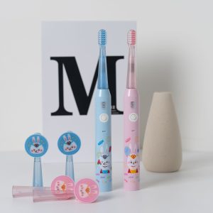 CEPILLO DENTAL ELECTRICO SONICO INFANTIL RECARGABLE 3MODOS  3CABEZALES INCL