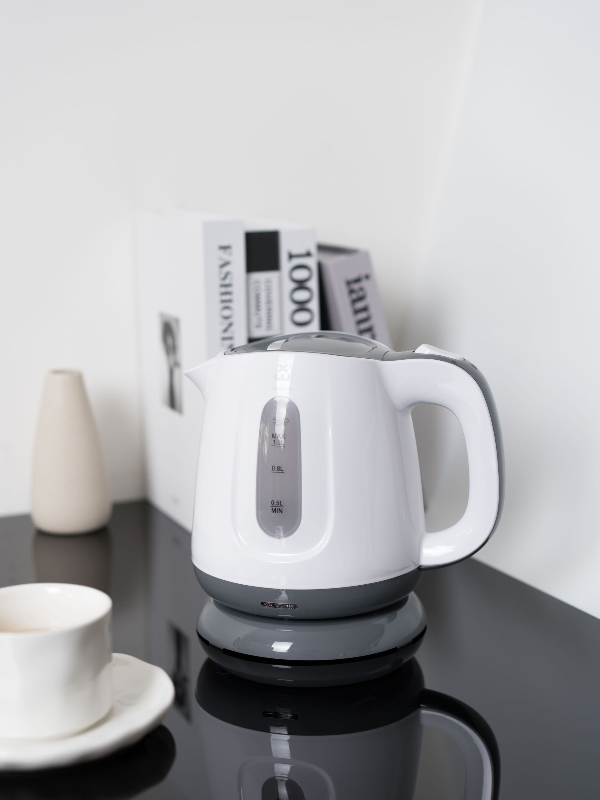 HERVIDOR ELECTRICO 1L 900-1100W PLASTICO BLANCO-GRIS-NHHB1009 - Imagen 5