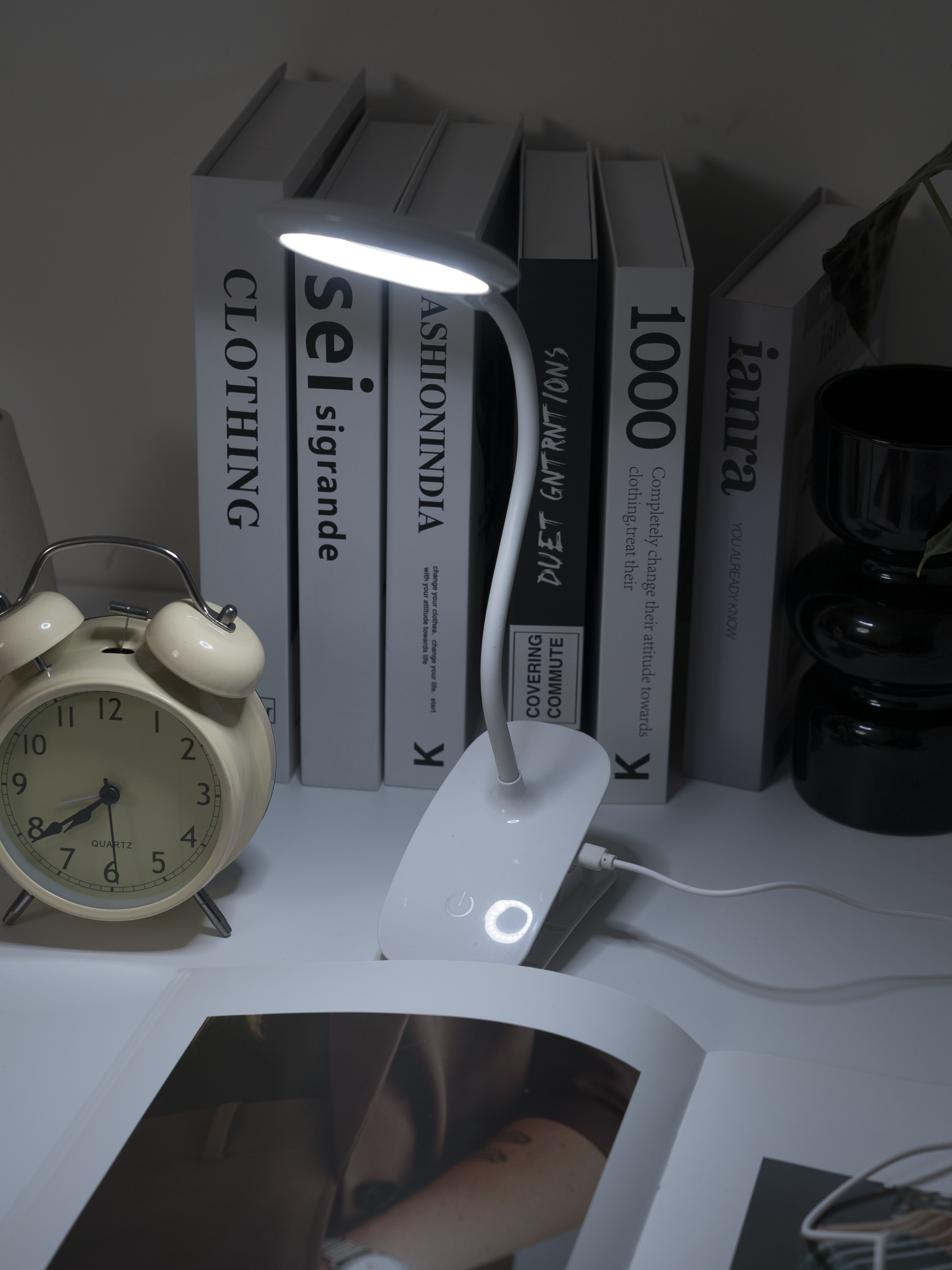 LAMPARA DE ESCRITORIO LUZ FRIA REGULABLE 0.5W-4.5W 30LM-245LM 6500K FORMA CIRCULAR-TWS702 - Imagen 5