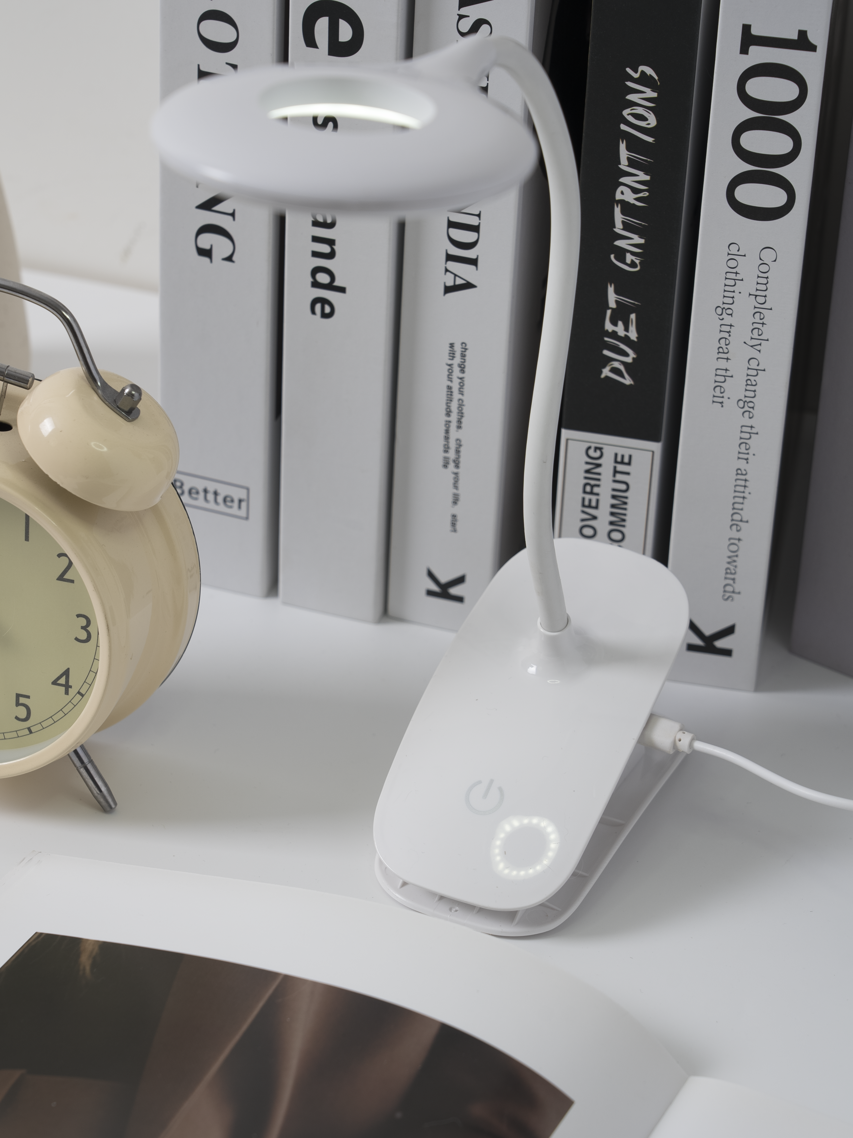 LAMPARA DE ESCRITORIO LUZ FRIA REGULABLE 0.5W-4.5W 30LM-245LM 6500K FORMA CIRCULAR-TWS702 - Imagen 6